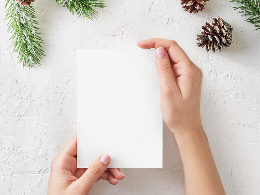 Free Christmas Greeting Card Mockup