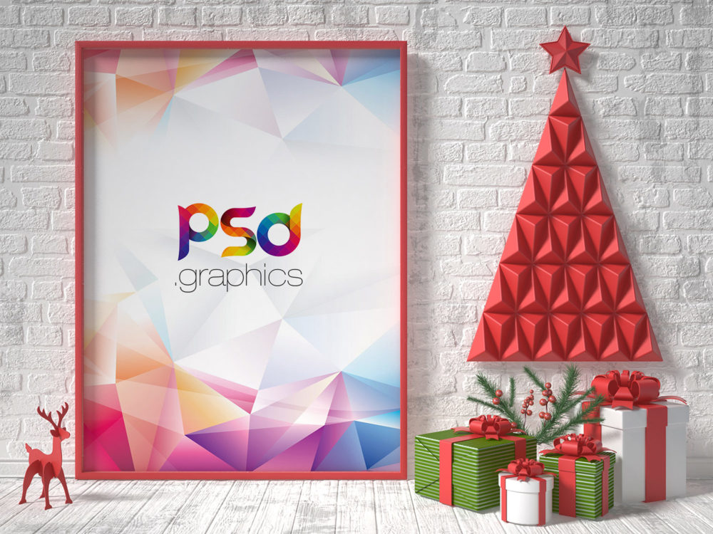 Free Christmas Poster Mockup