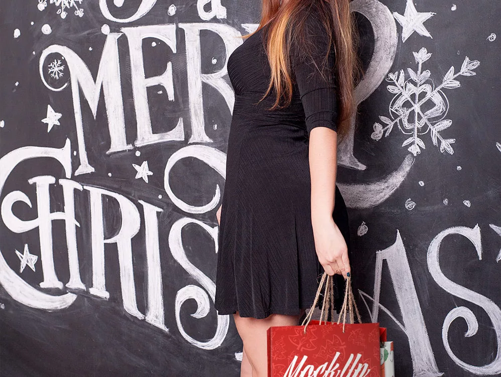 Free Christmas Shopping Bag Mockup