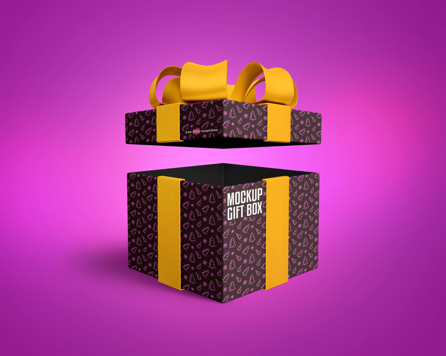 Download Gift Box Free PSD Mockup | Free Mockup
