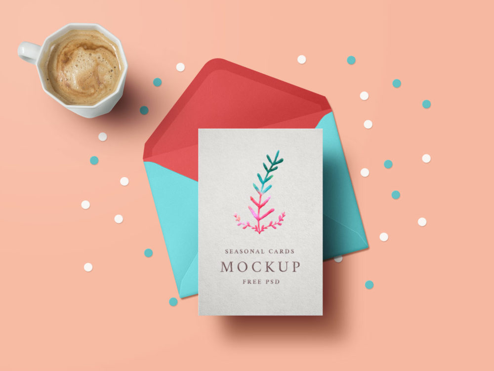 Holiday Greeting Card Free Mockup