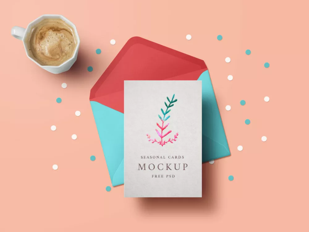 Holiday Greeting Card Free Mockup