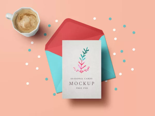 Holiday Greeting Card Free Mockup