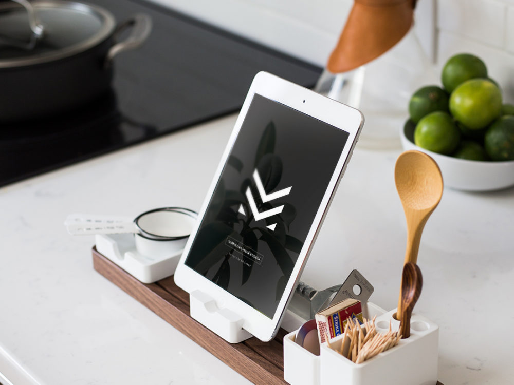 iPad Sitting On Dock Free Mockup