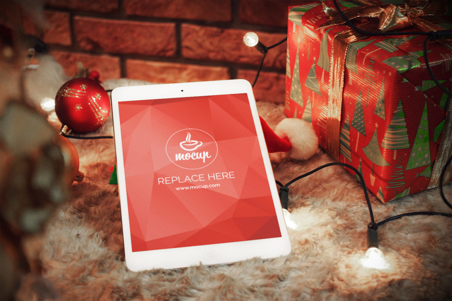 XMAS iPad Free PSD Mockup | Free Mockup