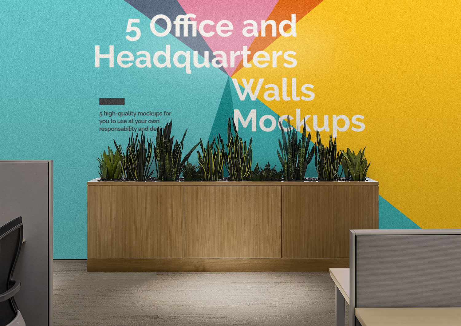 5 Free Office Interior Mockup PSD