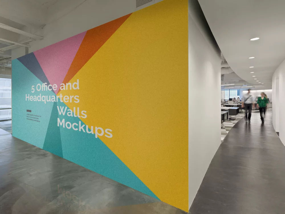 5 Free Office Interior Mockup PSD