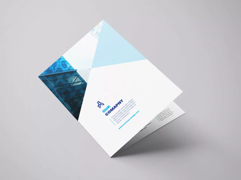 Free A4 Bifold Mockup PSD