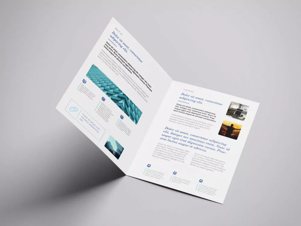 Free A4 Bifold Mockup PSD