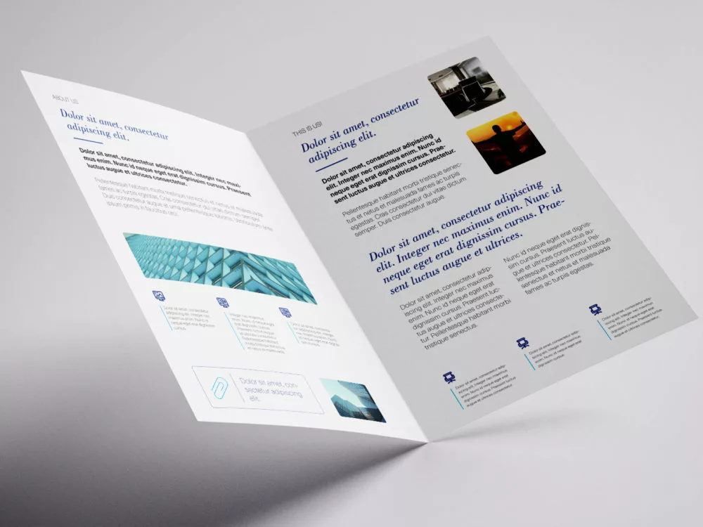 Free A4 Bifold Mockup PSD