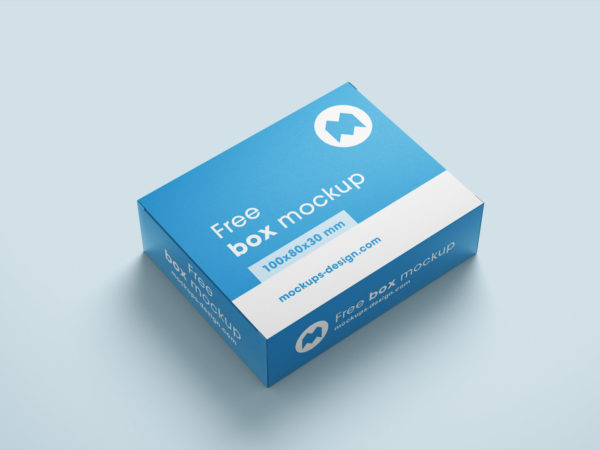 Free Box Mockups 100x80x30 mm