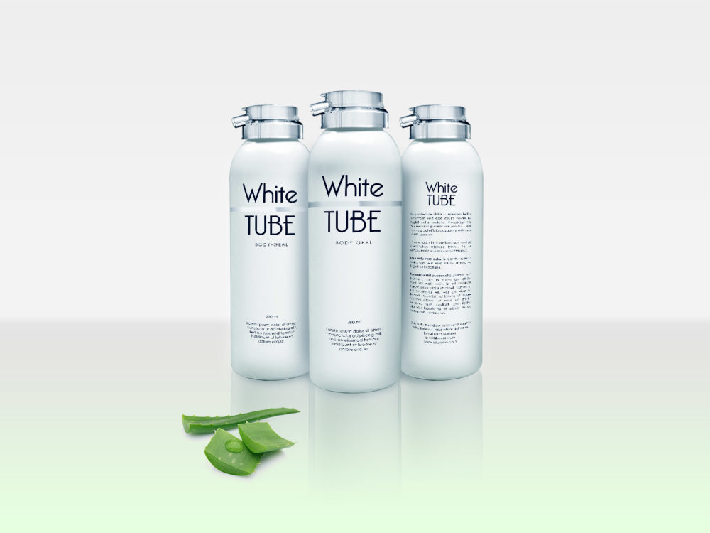 Free Cosmetic White Bottle PSD Mockup