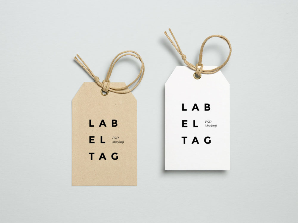 Free Label Tag PSD MockUp