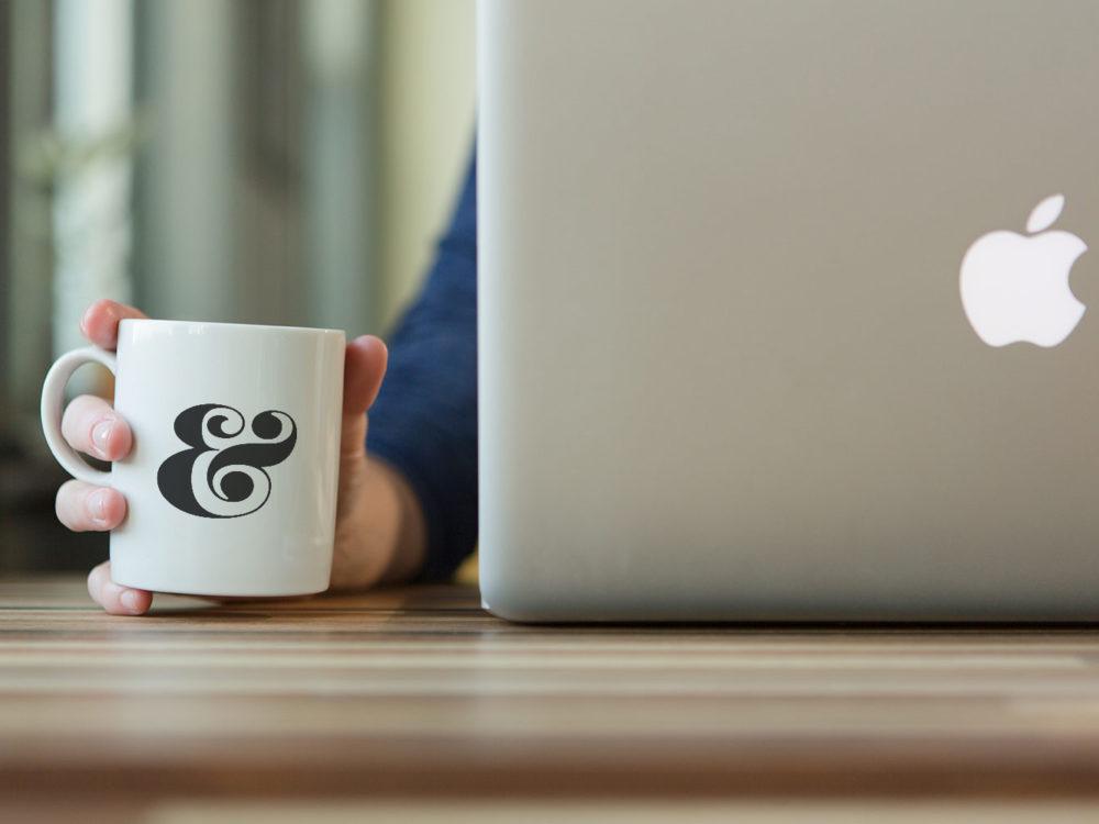 Free Mug Mockup Workplace