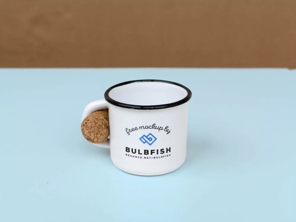 Free PSD Enameled Mug Mockups