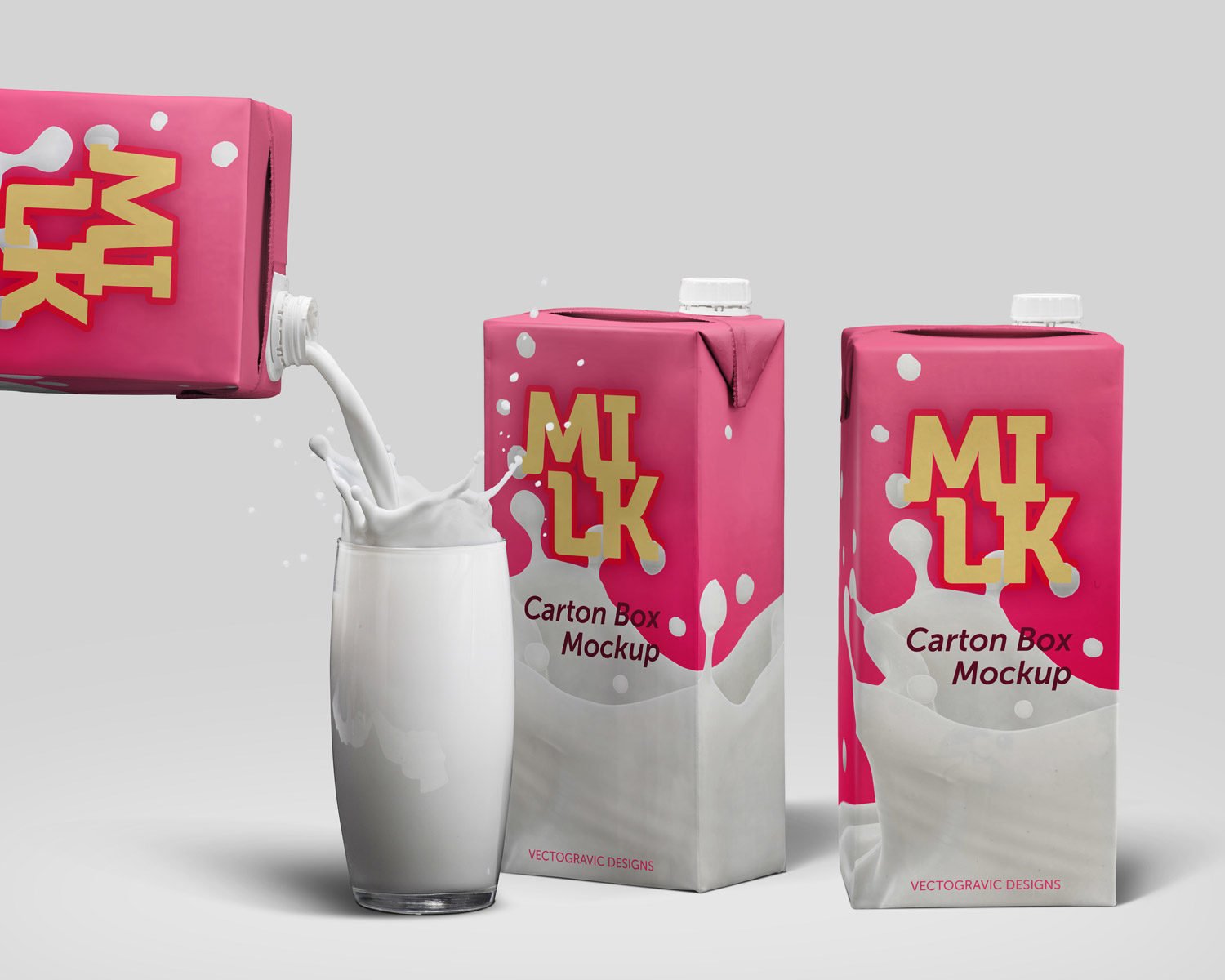 Download Free PSD Mock-Up Milk Packaging | Free Mockup
