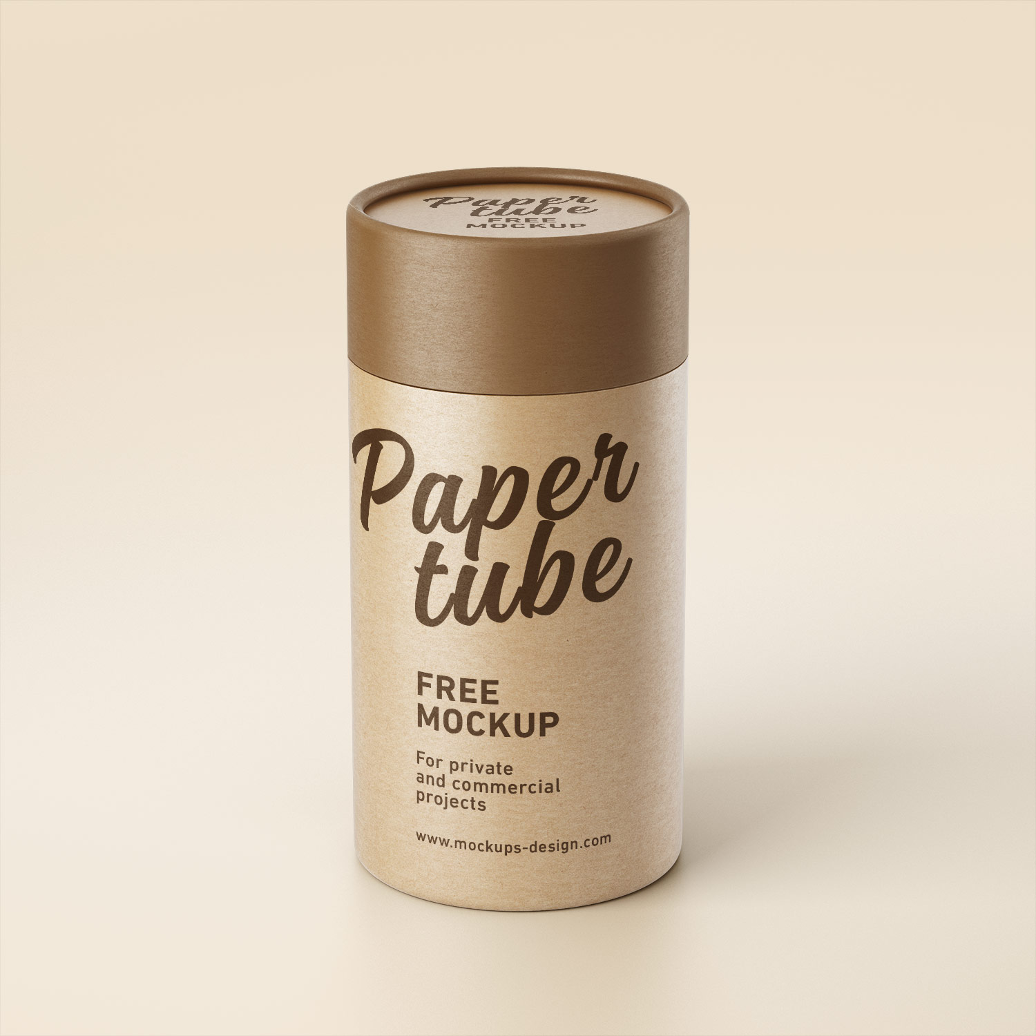 Free Paper Tube PSD Mockup