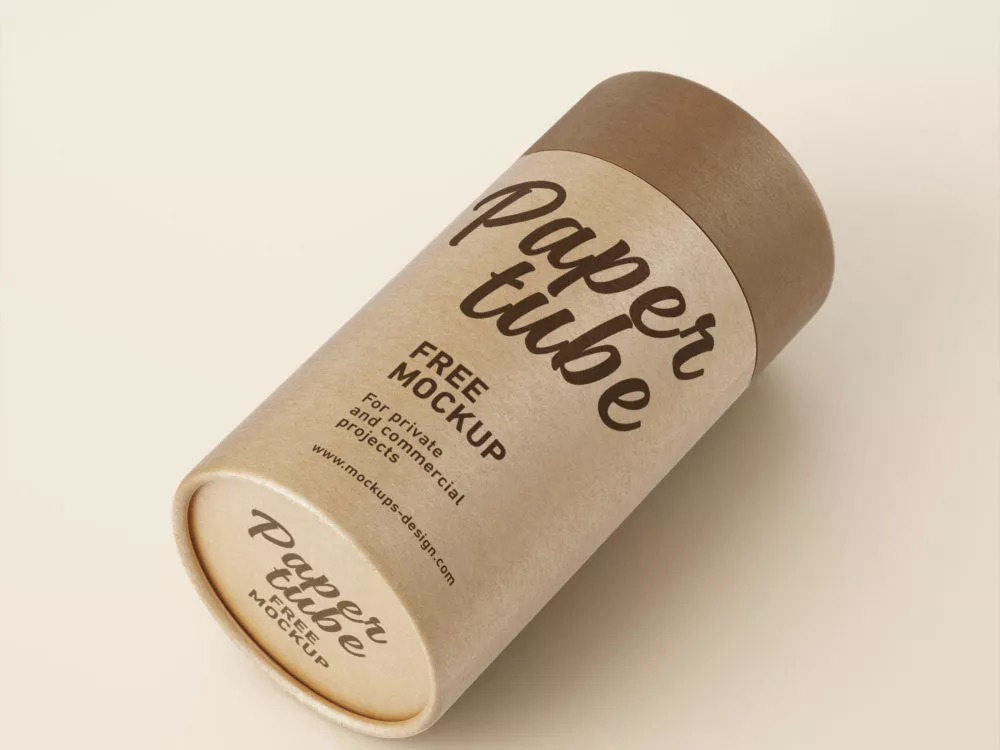 Free Paper Tube PSD Mockup