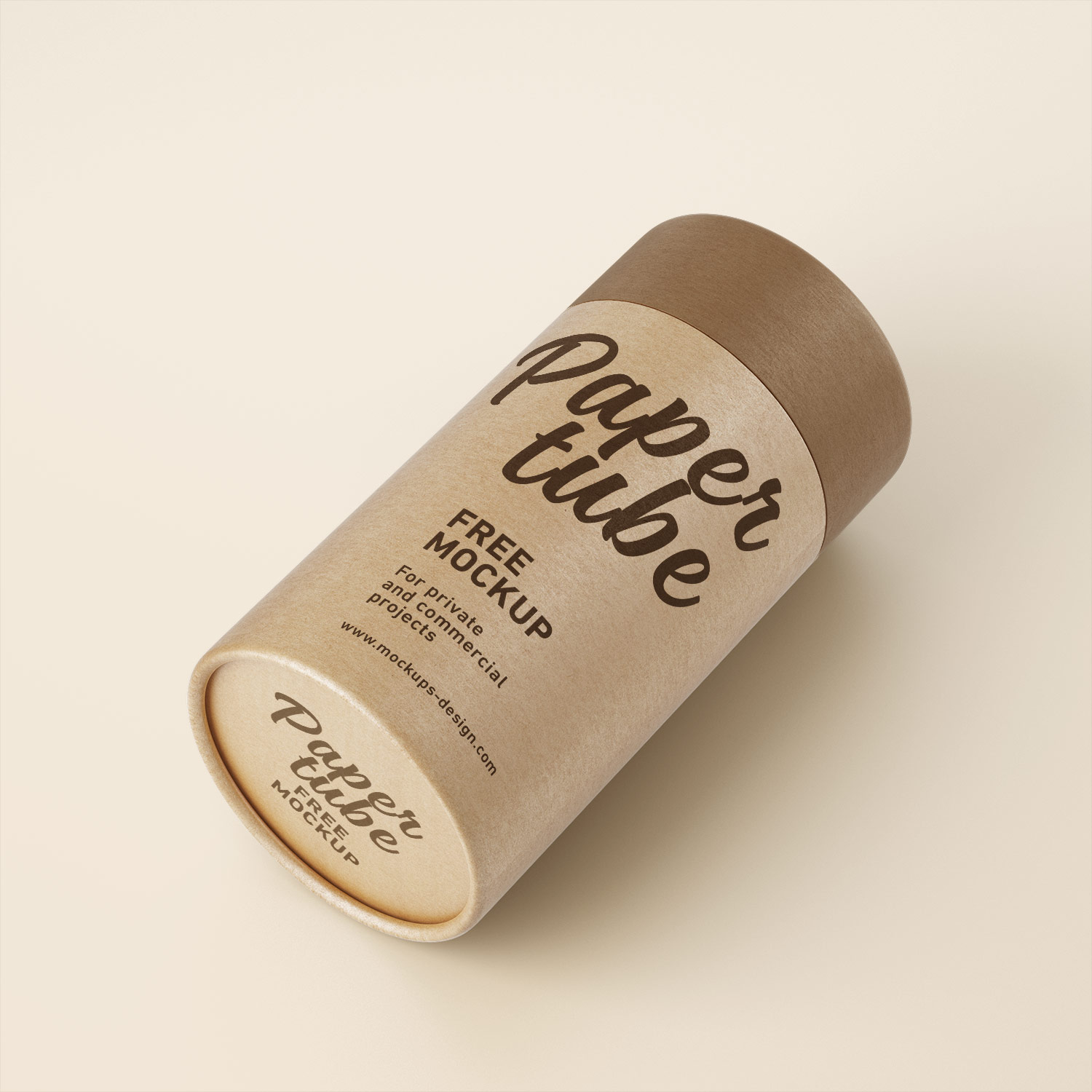 Free Paper Tube PSD Mockup