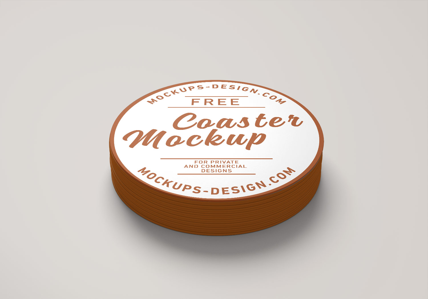 Free Round Coaster PSD Mockup