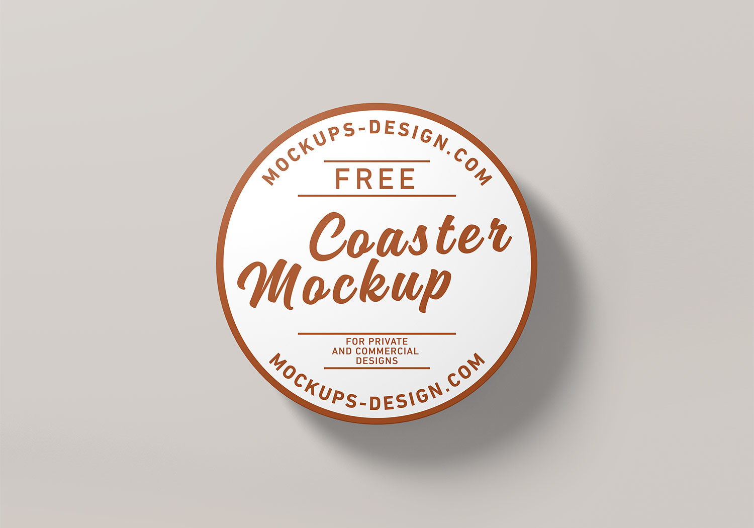 Free Round Coaster PSD Mockup