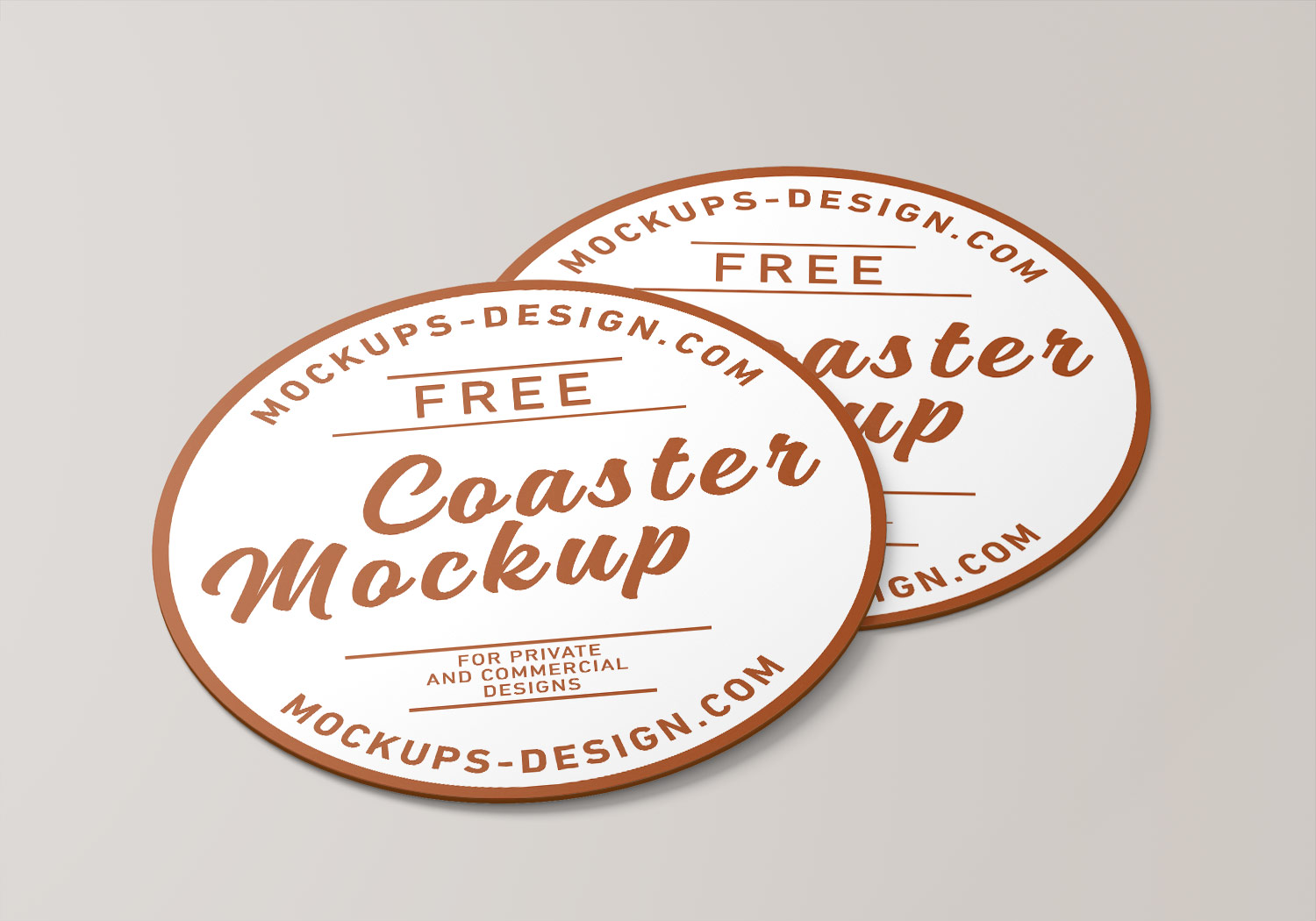 Free Round Coaster PSD Mockup