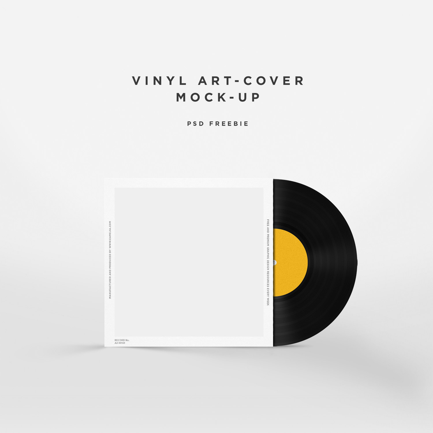 Download Free Vinyl Disc Cover Art Mockup Free Mockup