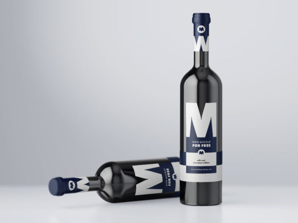 Free Wine Label Mockup PSD