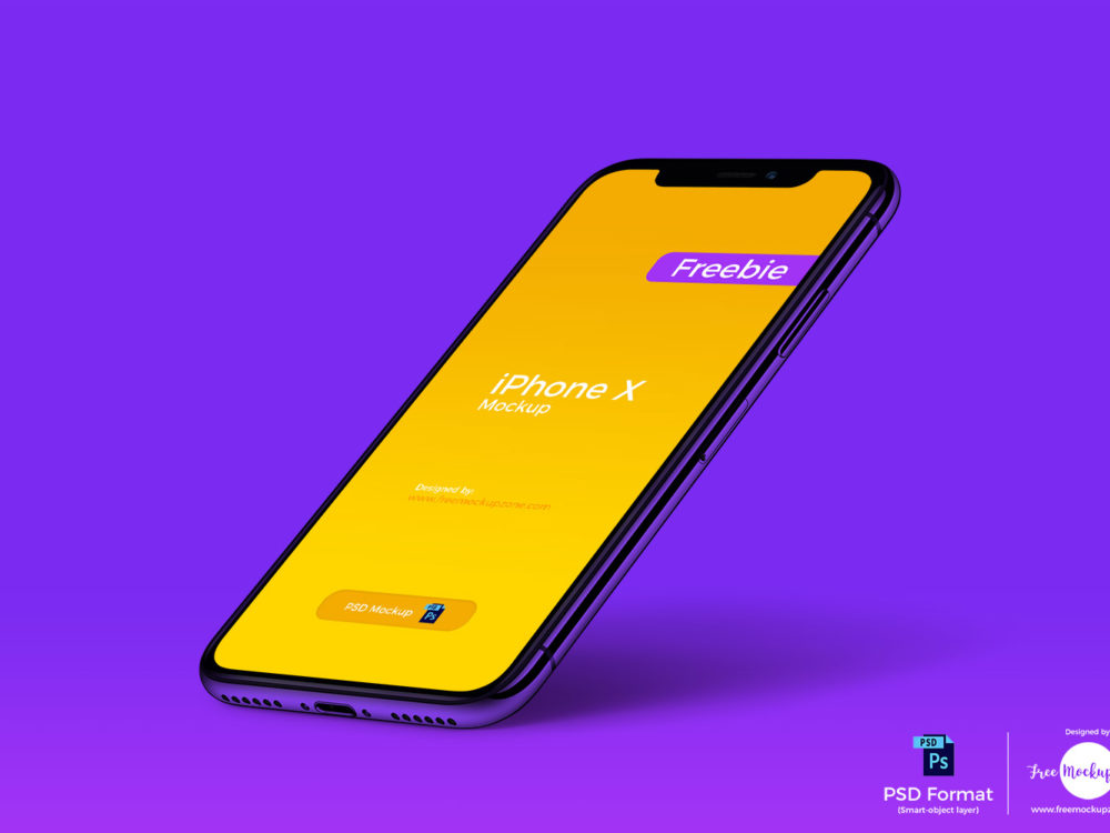 iPhone X Perspective Free Mockup