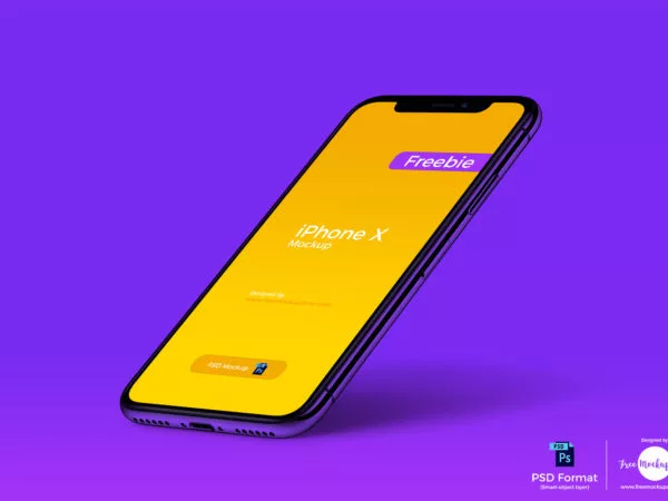 iPhone X Perspective Free Mockup