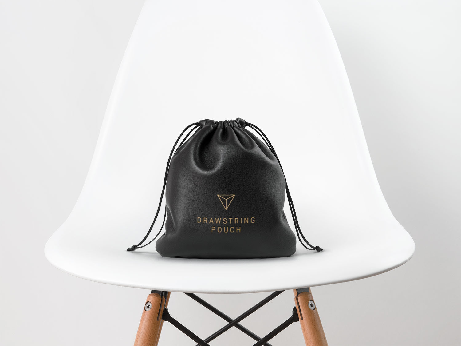 Download Leather Drawstring Pouch Free MockUp | Free Mockup
