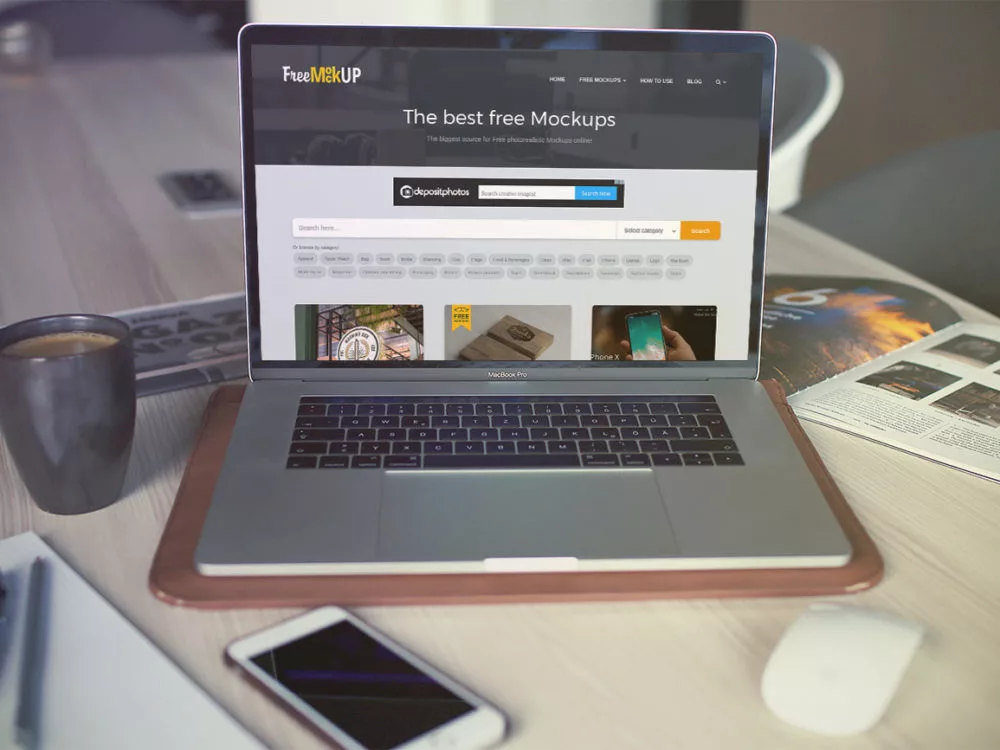 Free Realistic Macbook Pro Mockups