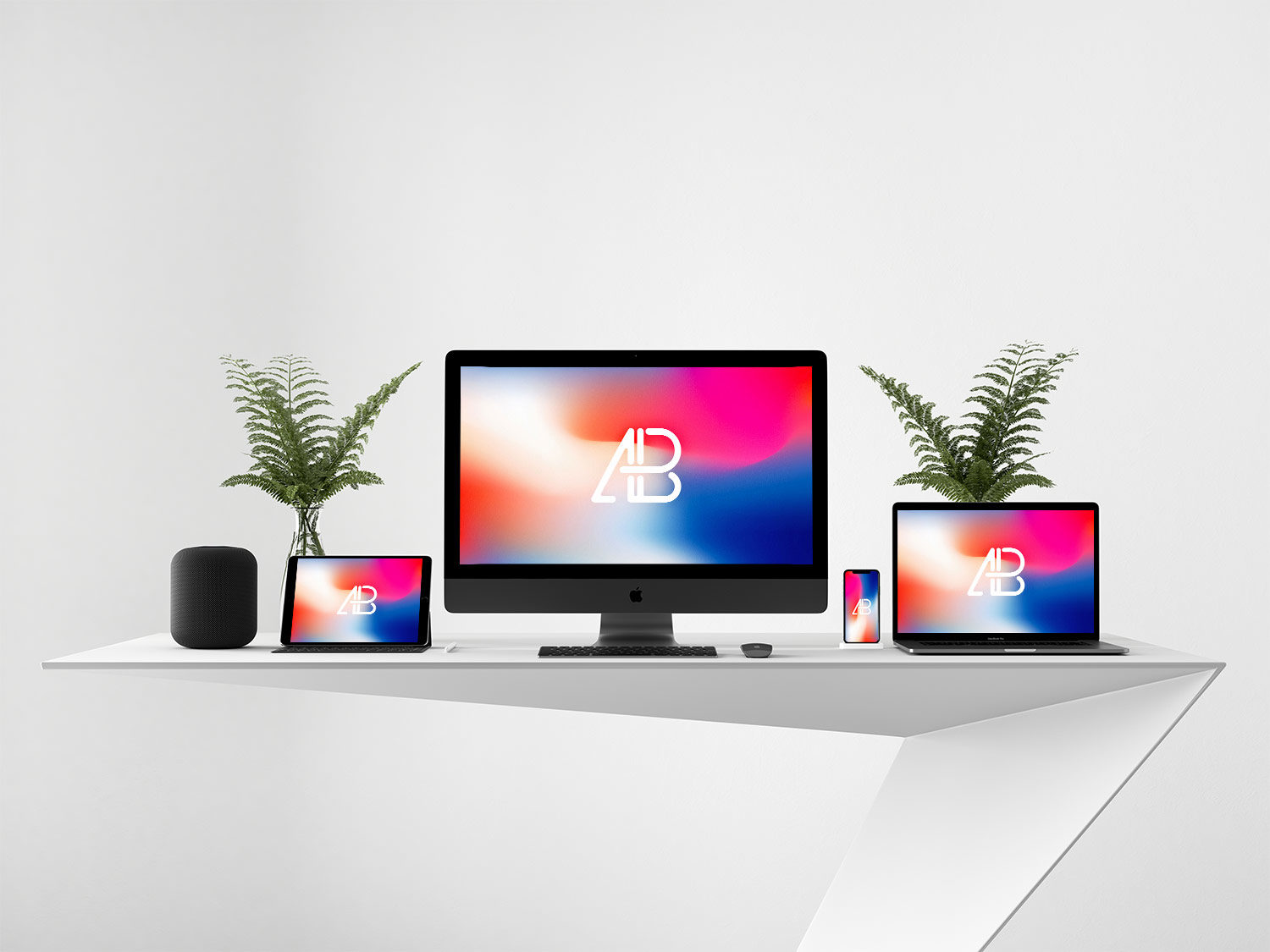 Download Modern Responsive Showcase PSD Mockup | Free Mockup