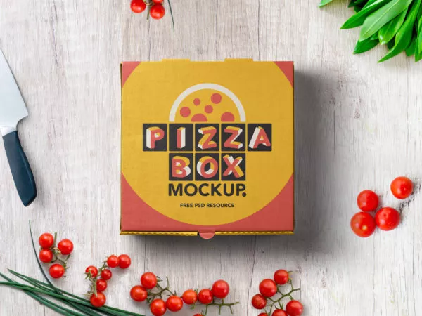 Psd Pizza Box Mockup Packaging
