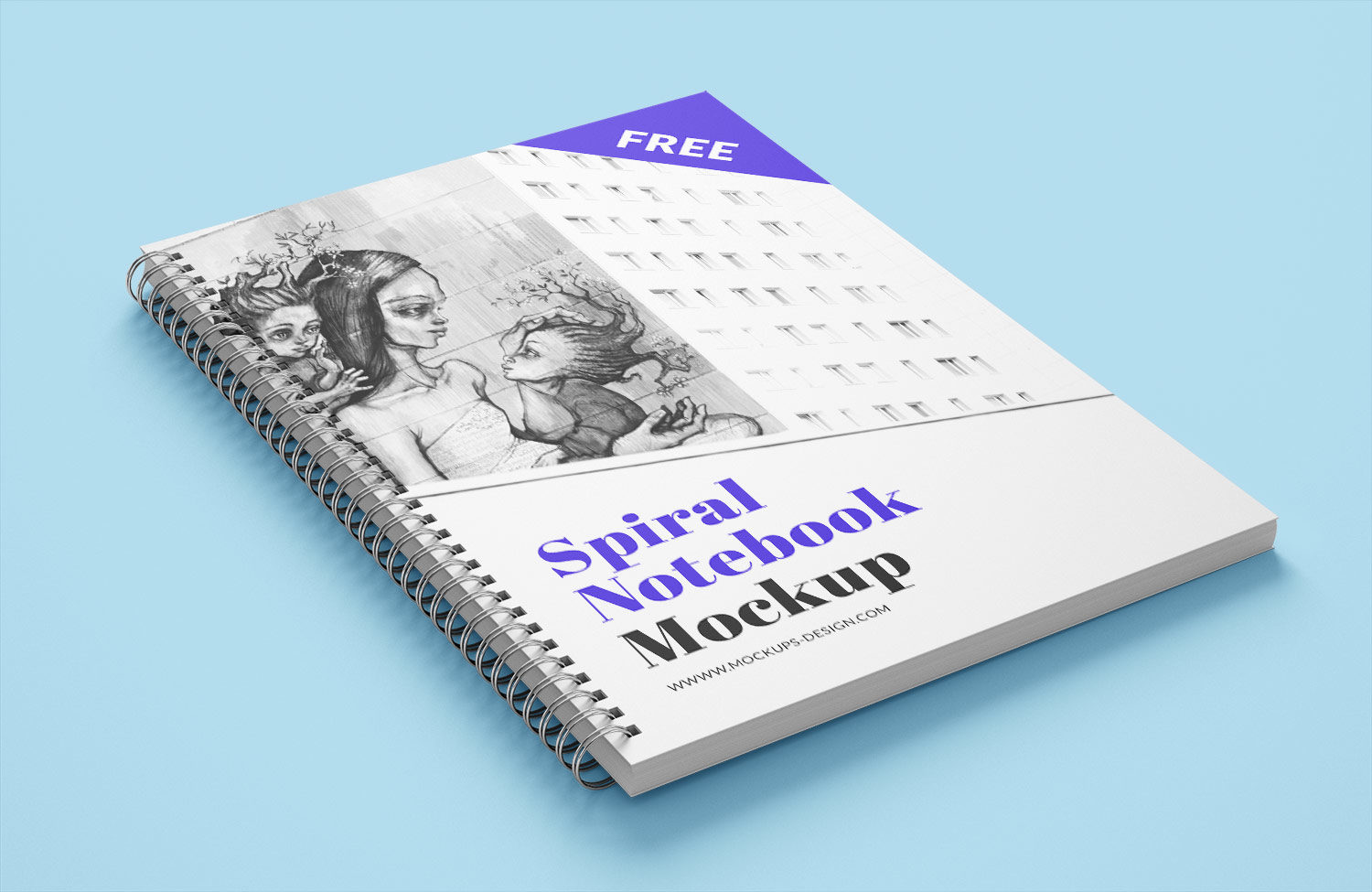 Free Spiral Notebook Mockup Free Mockup