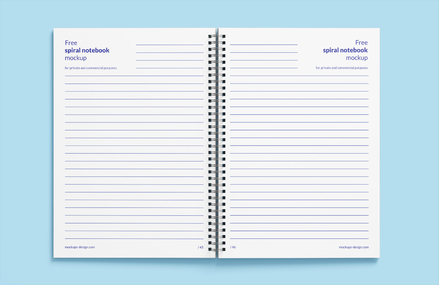 Download Free Spiral Notebook Mockup Free Mockup