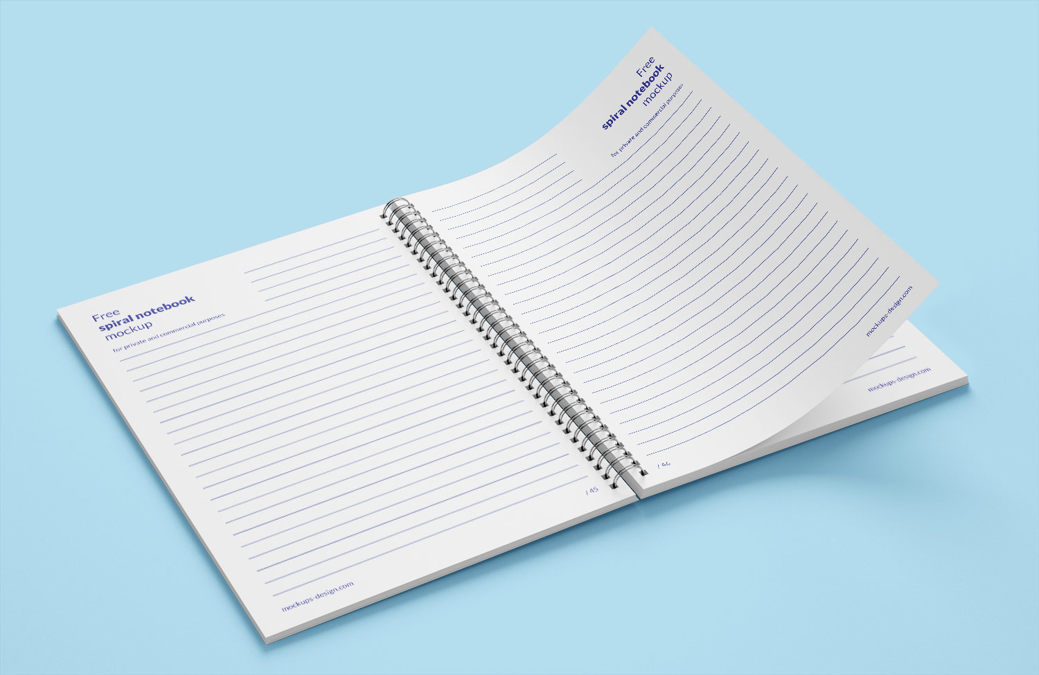 Download Free Spiral Notebook Mockup Free Mockup