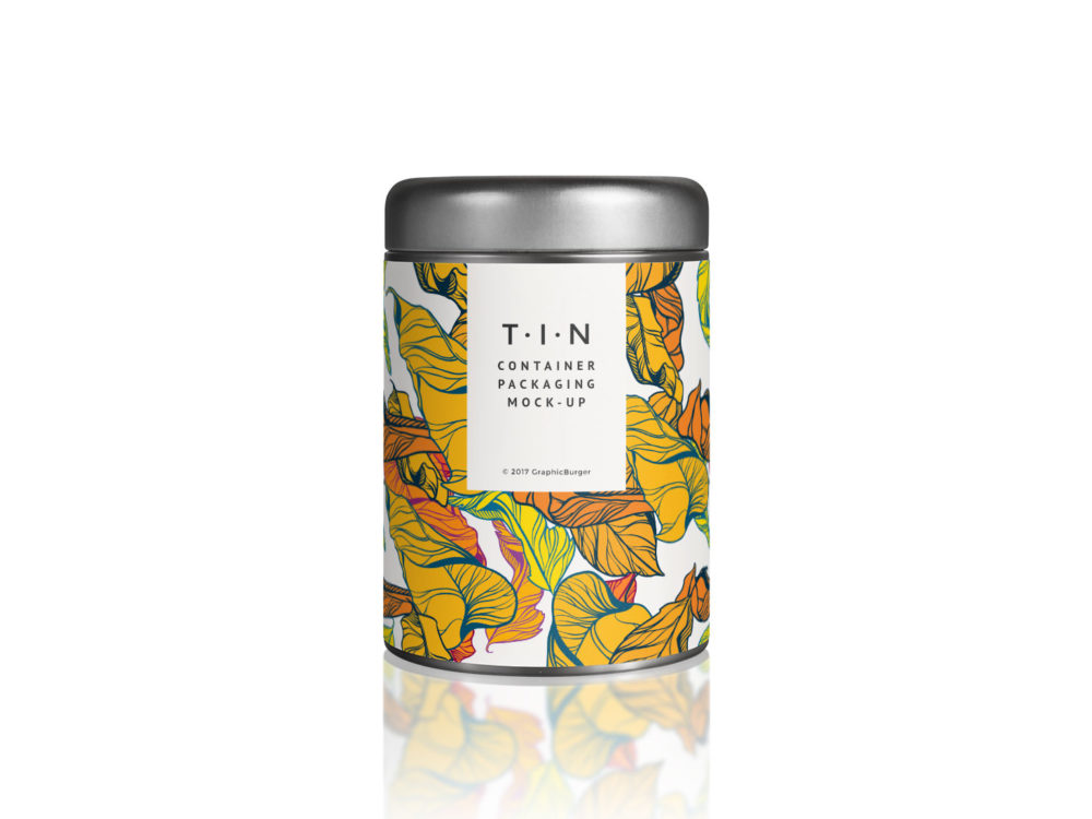Tin Container Packaging Free Mockup