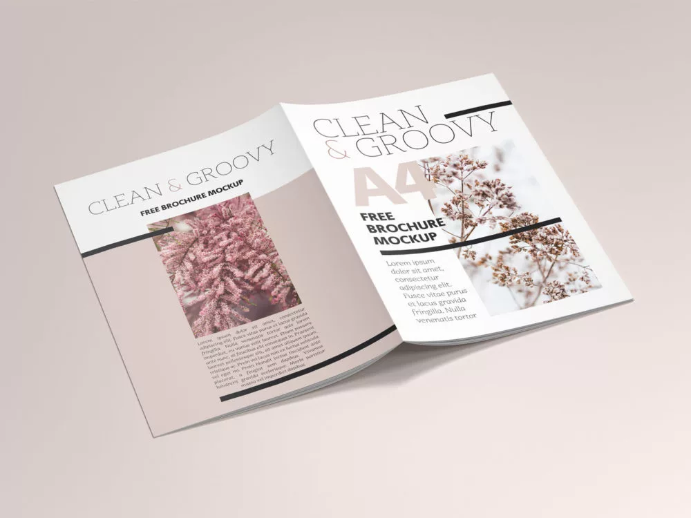 Brochure A4 Magazine Free Mockup