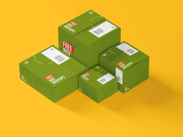 Cardboard Box Mockup