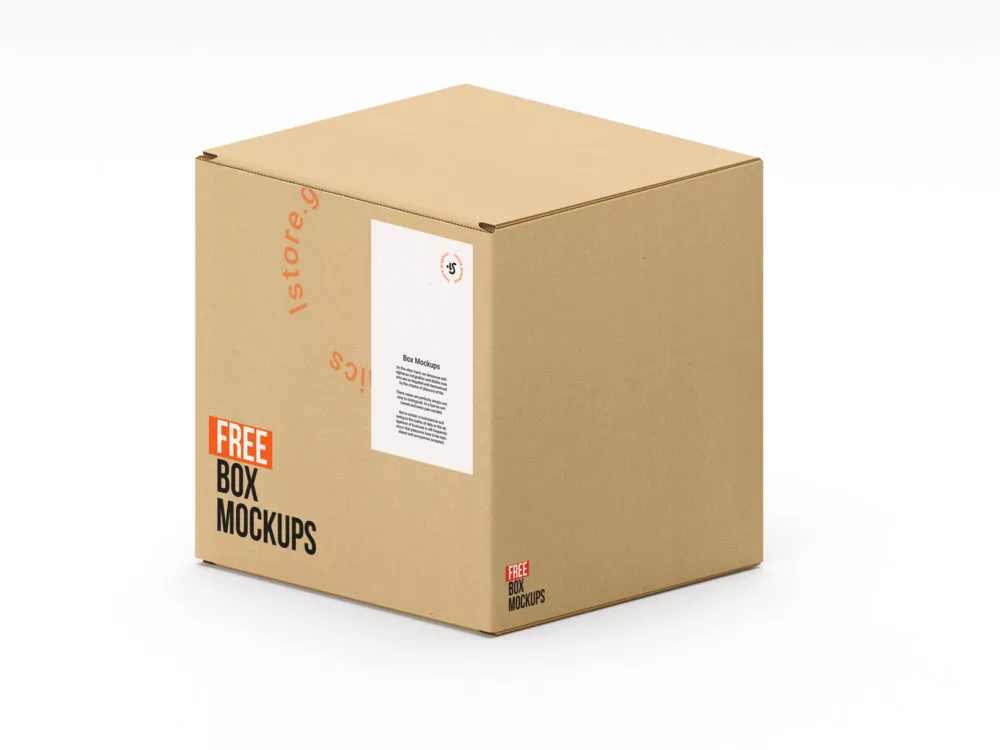 Cardboard Box Mockup