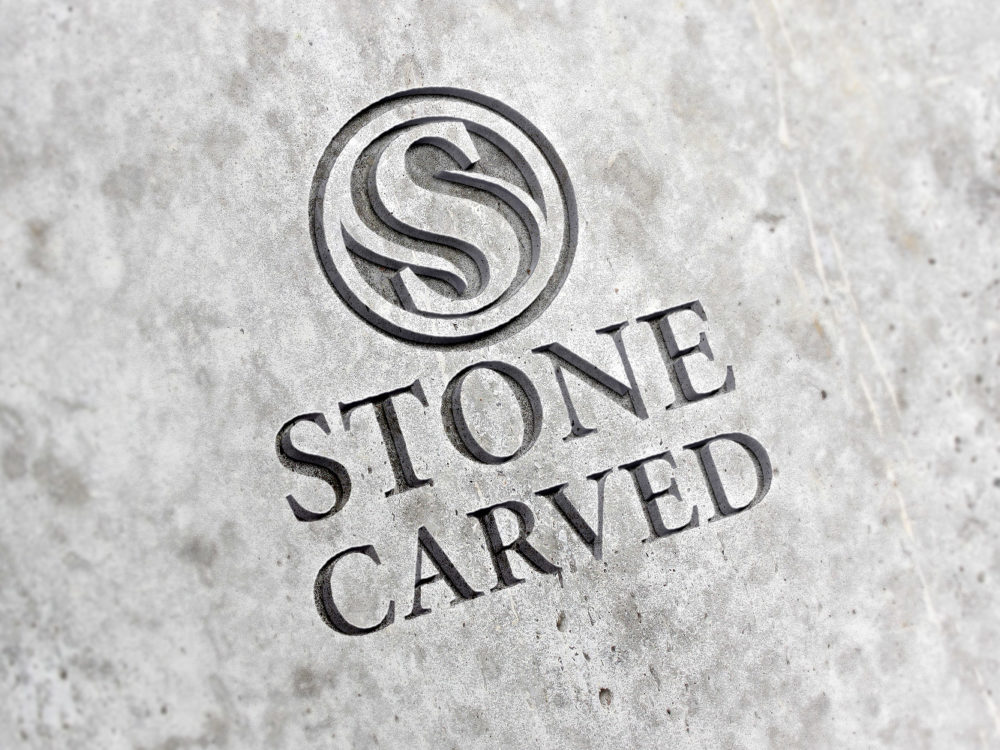 Stone Logo Mockup PSD