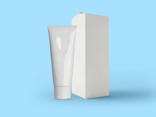 Cosmetic Tube and Box Mockup