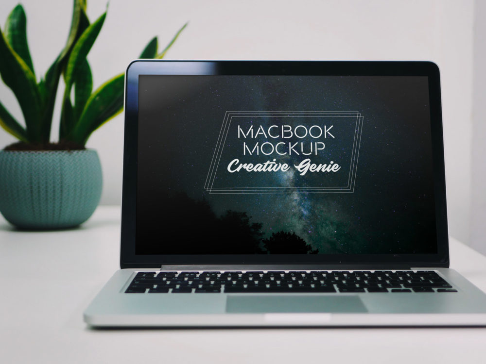 Elegant MacBook Mockup Free PSD