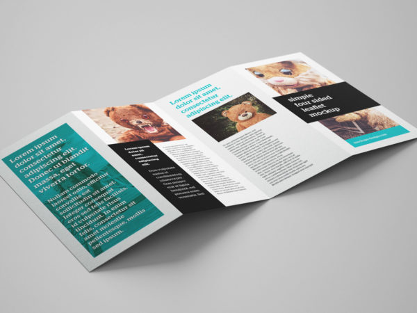 Free 4-Panel Leaflet Mockups