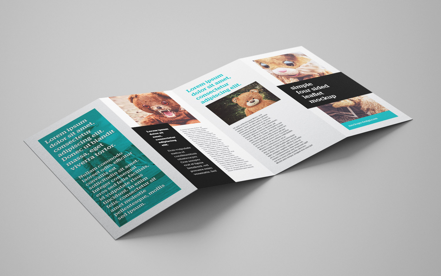 Free 4-Panel Leaflet Mockups