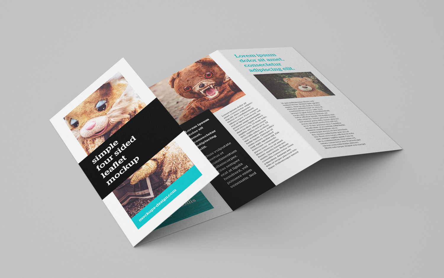 Free 4-Panel Leaflet Mockups