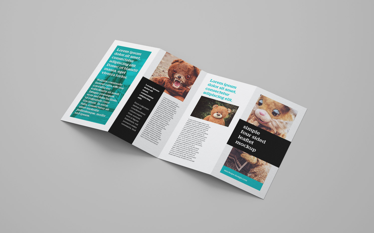 Free 4-Panel Leaflet Mockups