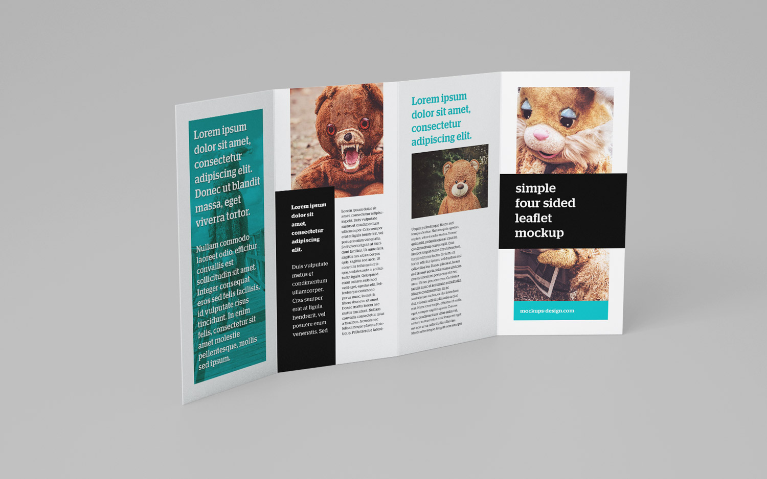 Free 4-Panel Leaflet Mockups