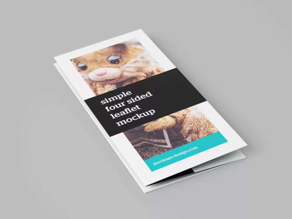 Free 4-Panel Leaflet Mockups